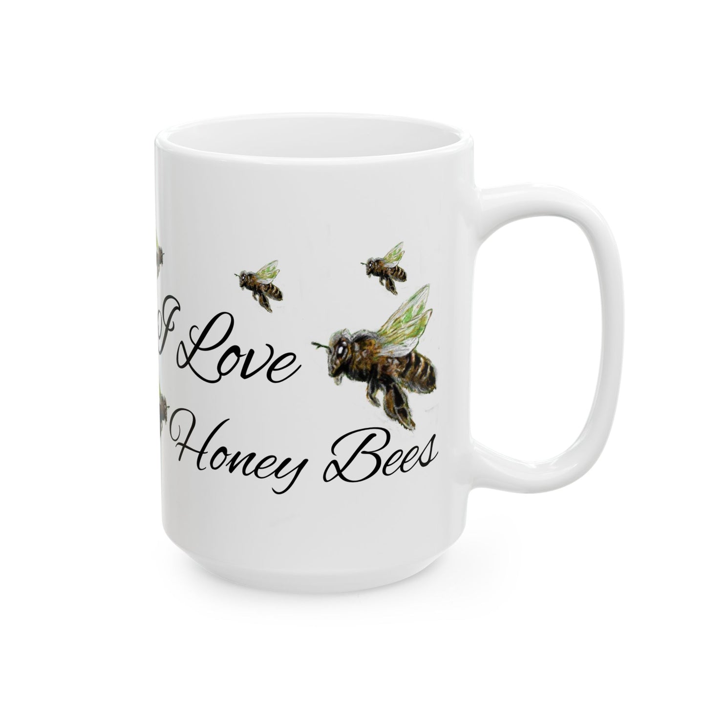 Honey Bee -Ceramic Mug, (11oz, 15oz)