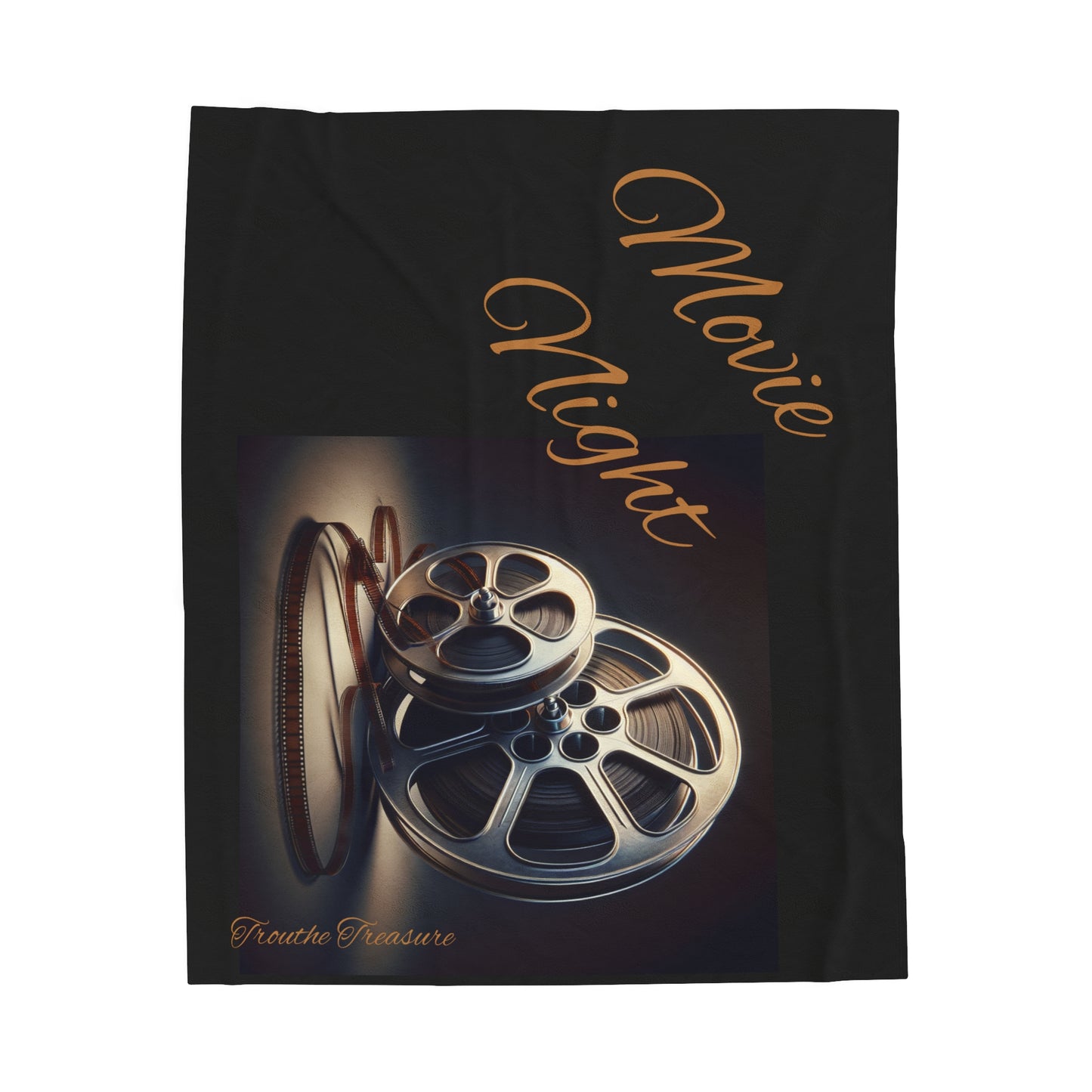 Movie Night - Velveteen Plush Cuddle Blanket (single-side)