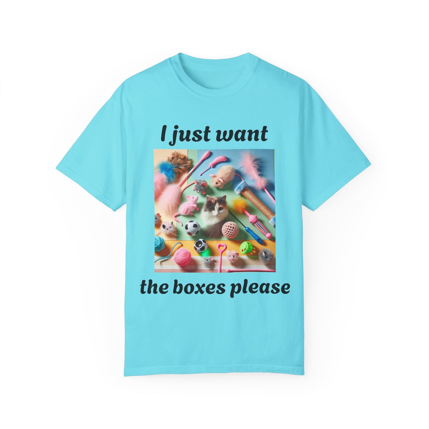 Cat toy box - Unisex Garment-Dyed T-shirt