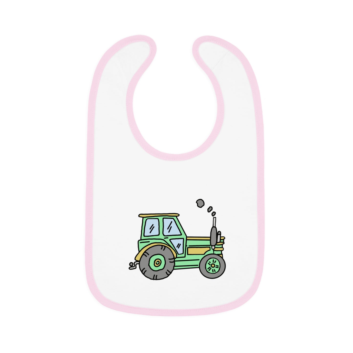 Tractor - Baby Contrast Trim Jersey Bib