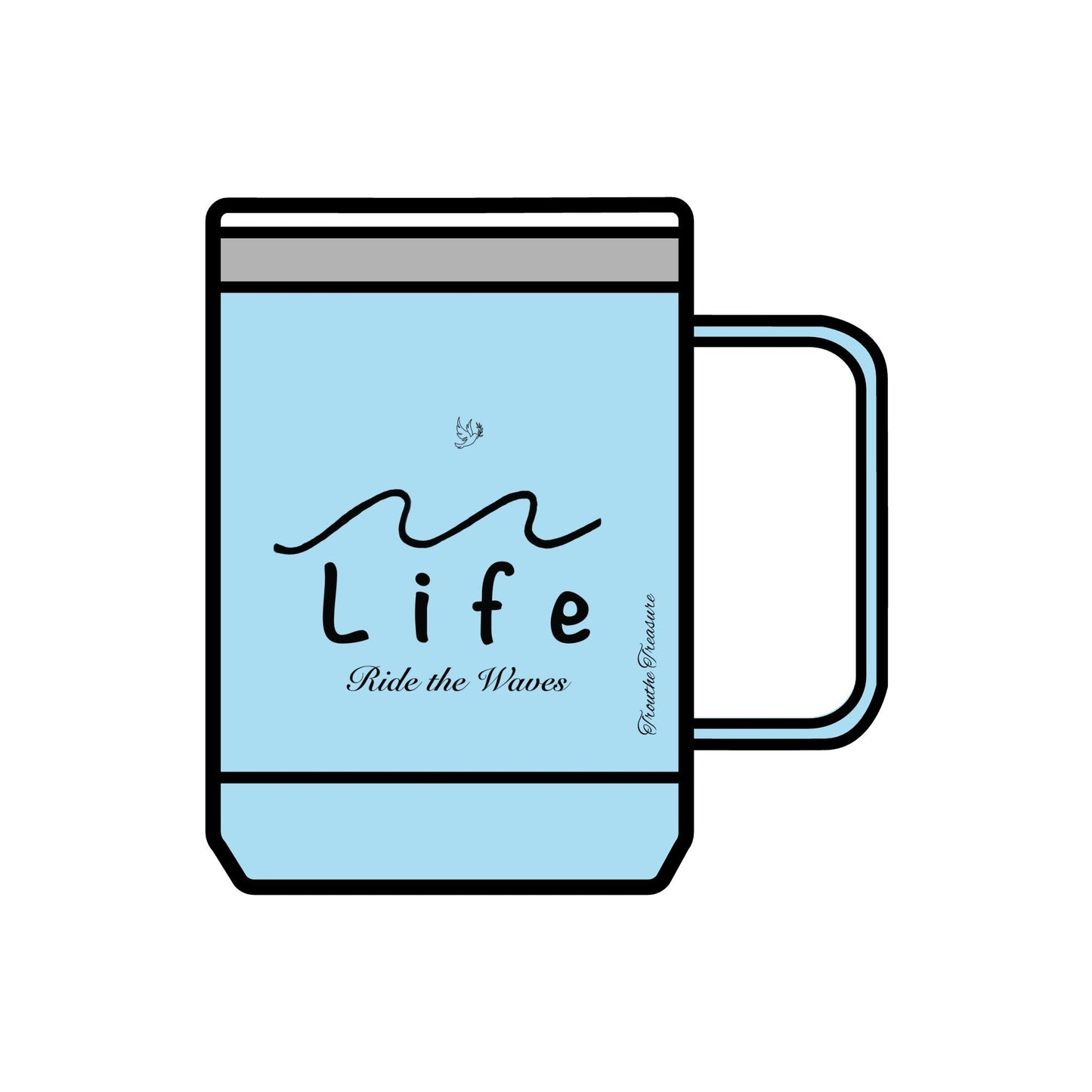 Life’s Waves - Coffee Mug Tumbler, 15oz