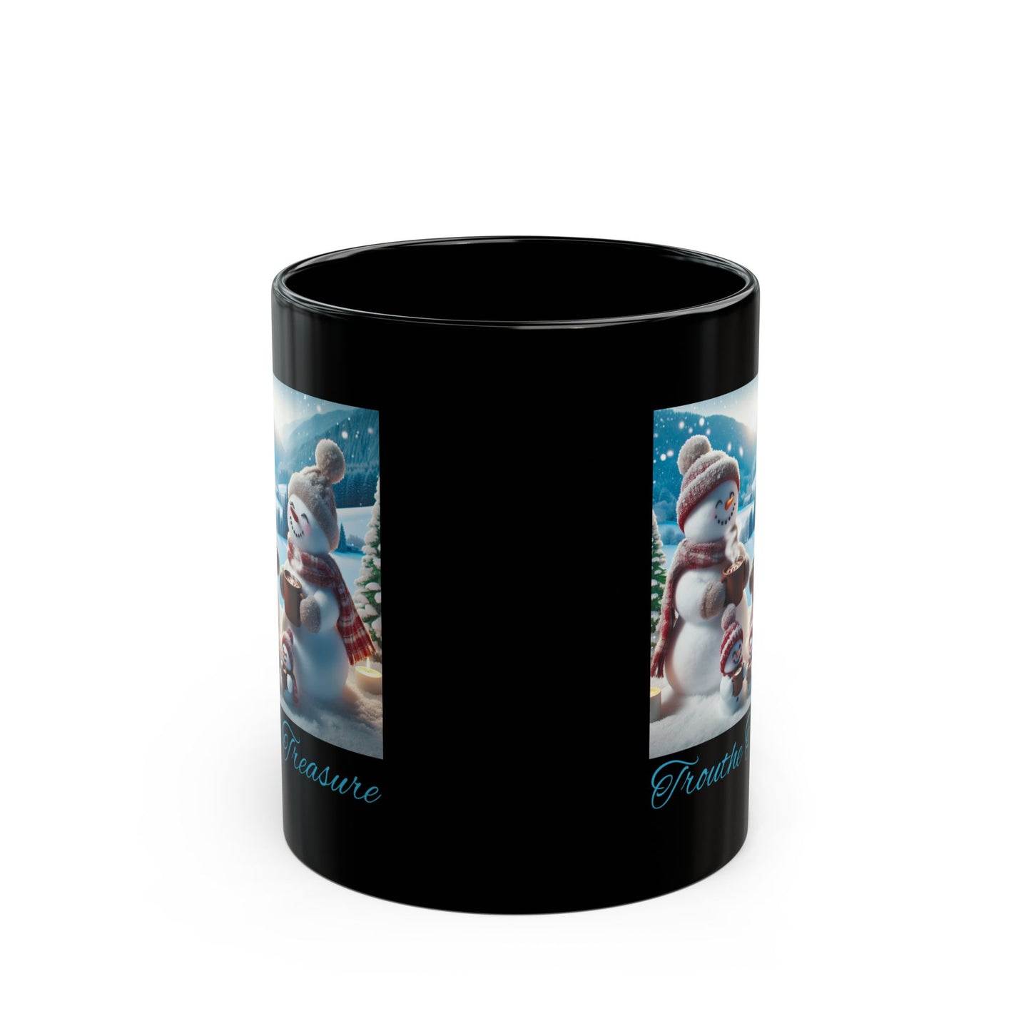 TT Snowman Family - Black Mug (11oz, 15oz)