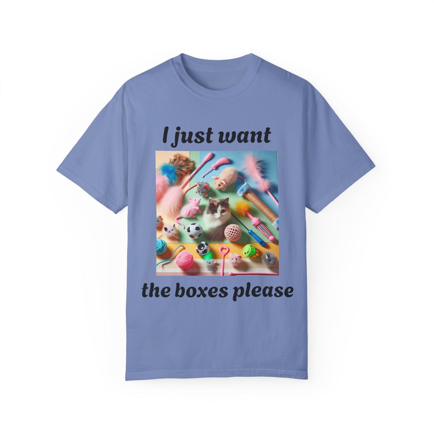 Cat toy box - Unisex Garment-Dyed T-shirt