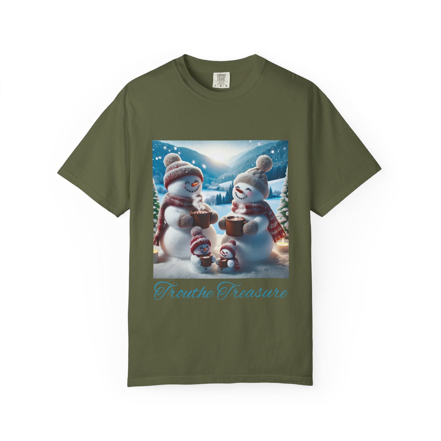 TT Snowman Family - Unisex Garment-Dyed T-shirt