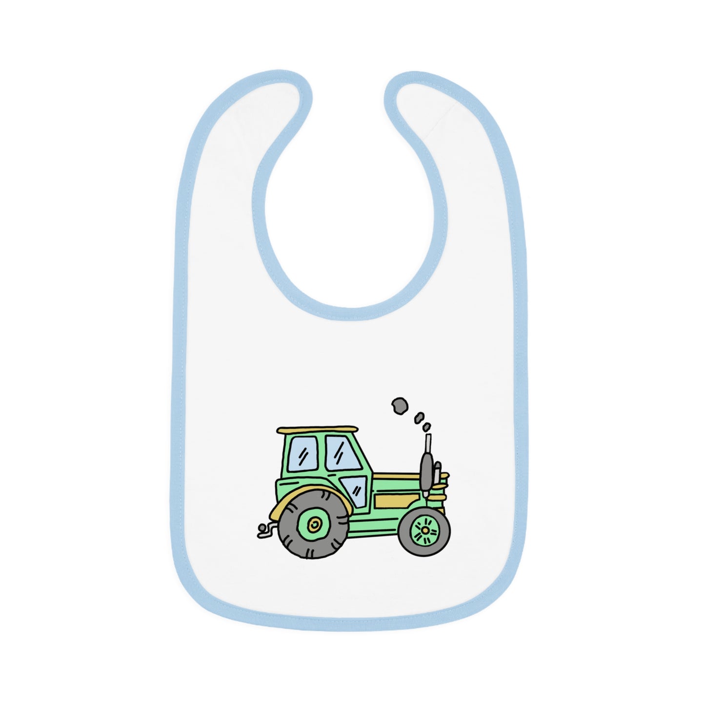 Tractor - Baby Contrast Trim Jersey Bib