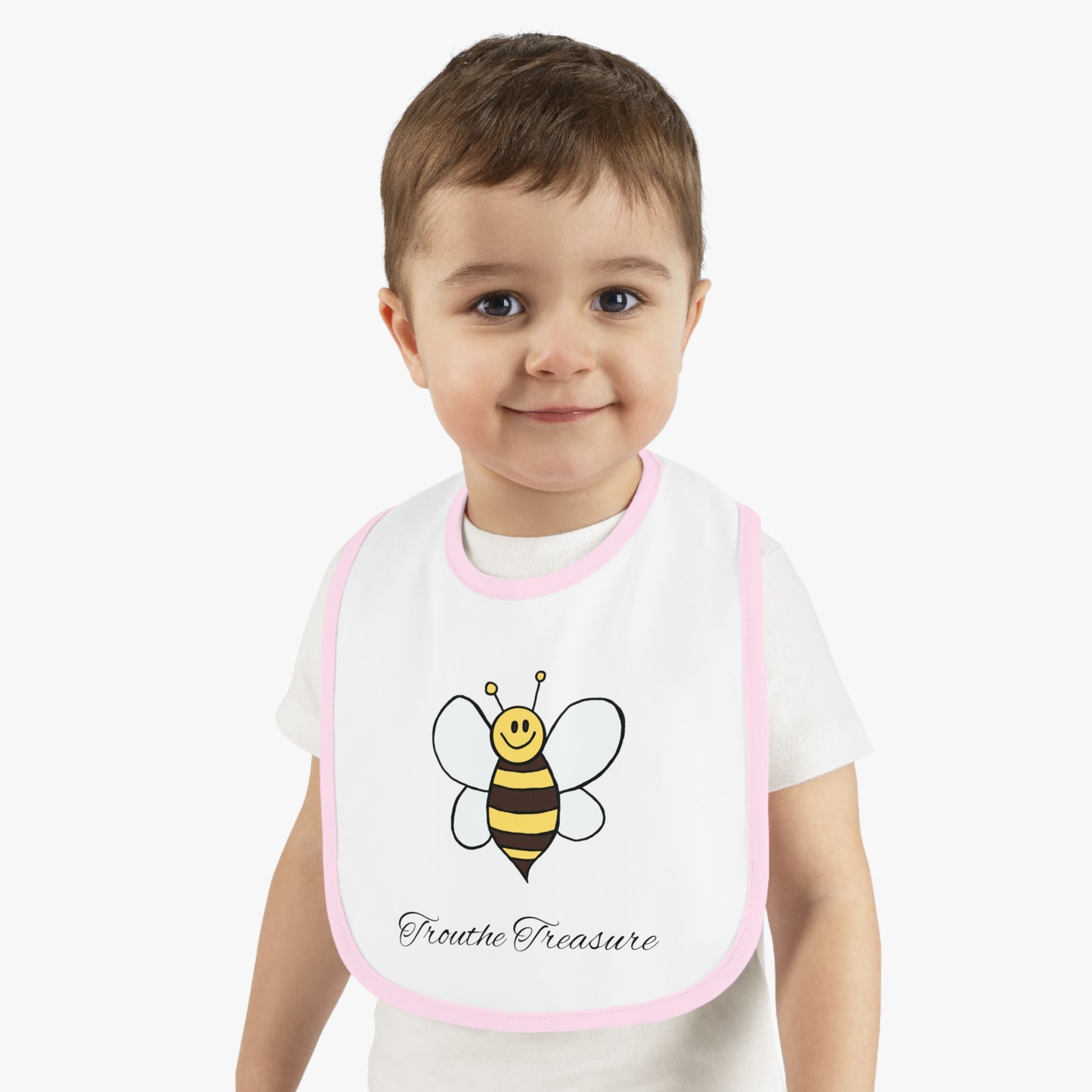 Bee - Baby Contrast Trim Jersey Bib