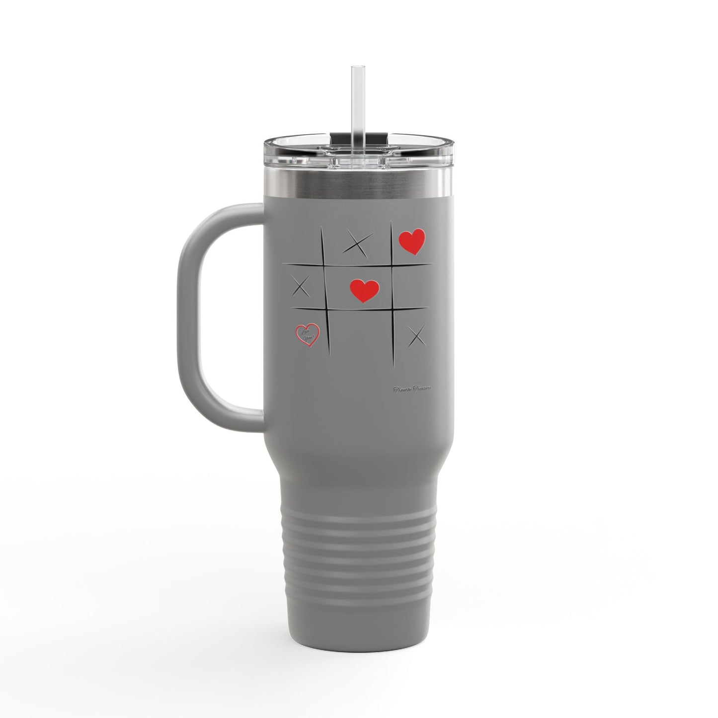 Heartfelt Insulated Travel Mug - 40oz, Perfect for Love & Friendship