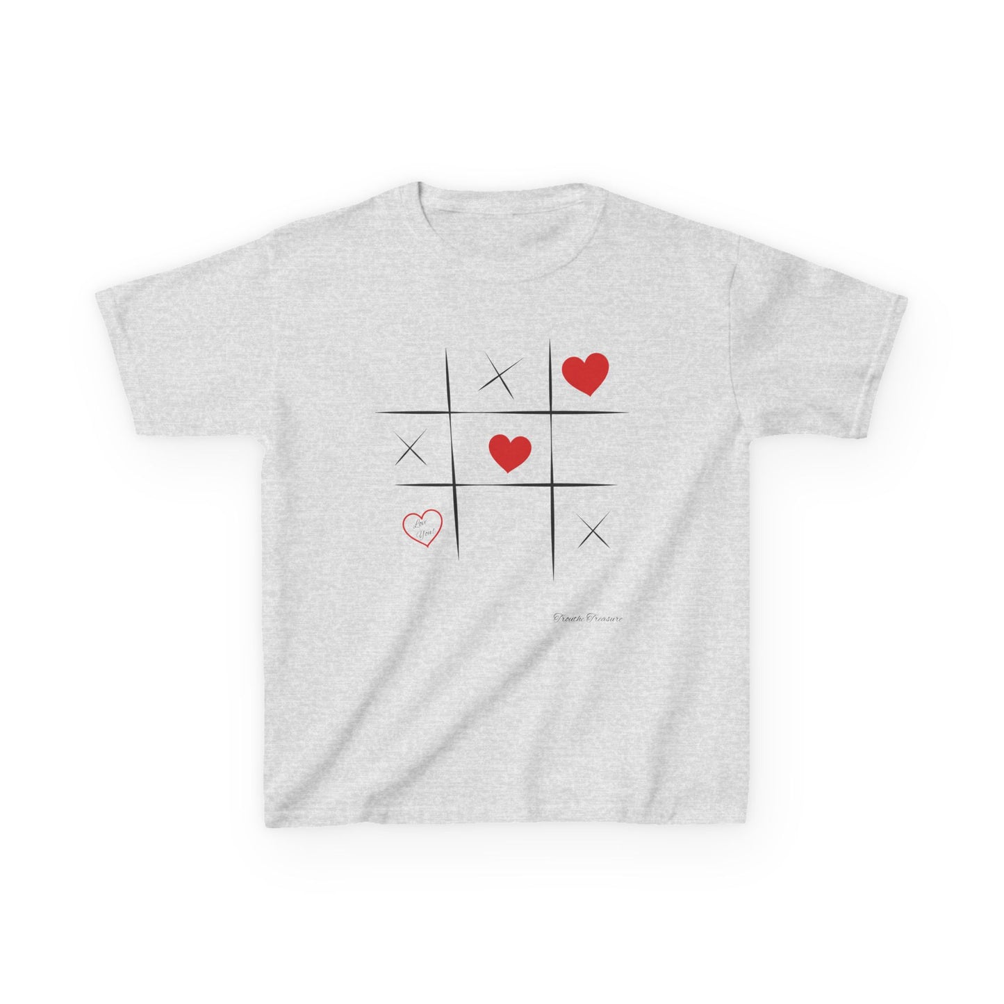 Kids Tic Tac Toe Love T-Shirt | Fun & Playful Heavy Cotton Tee