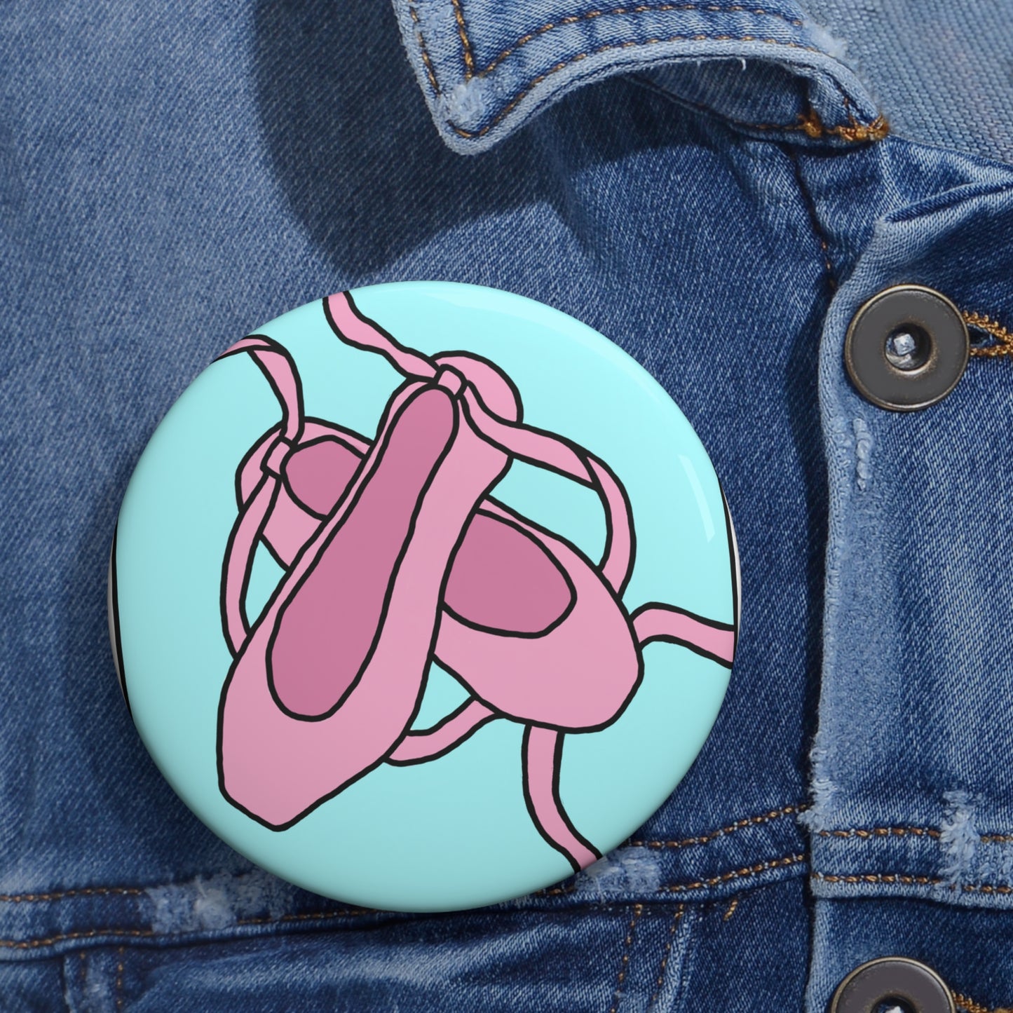 Ballet shoes - Custom Pin Buttons