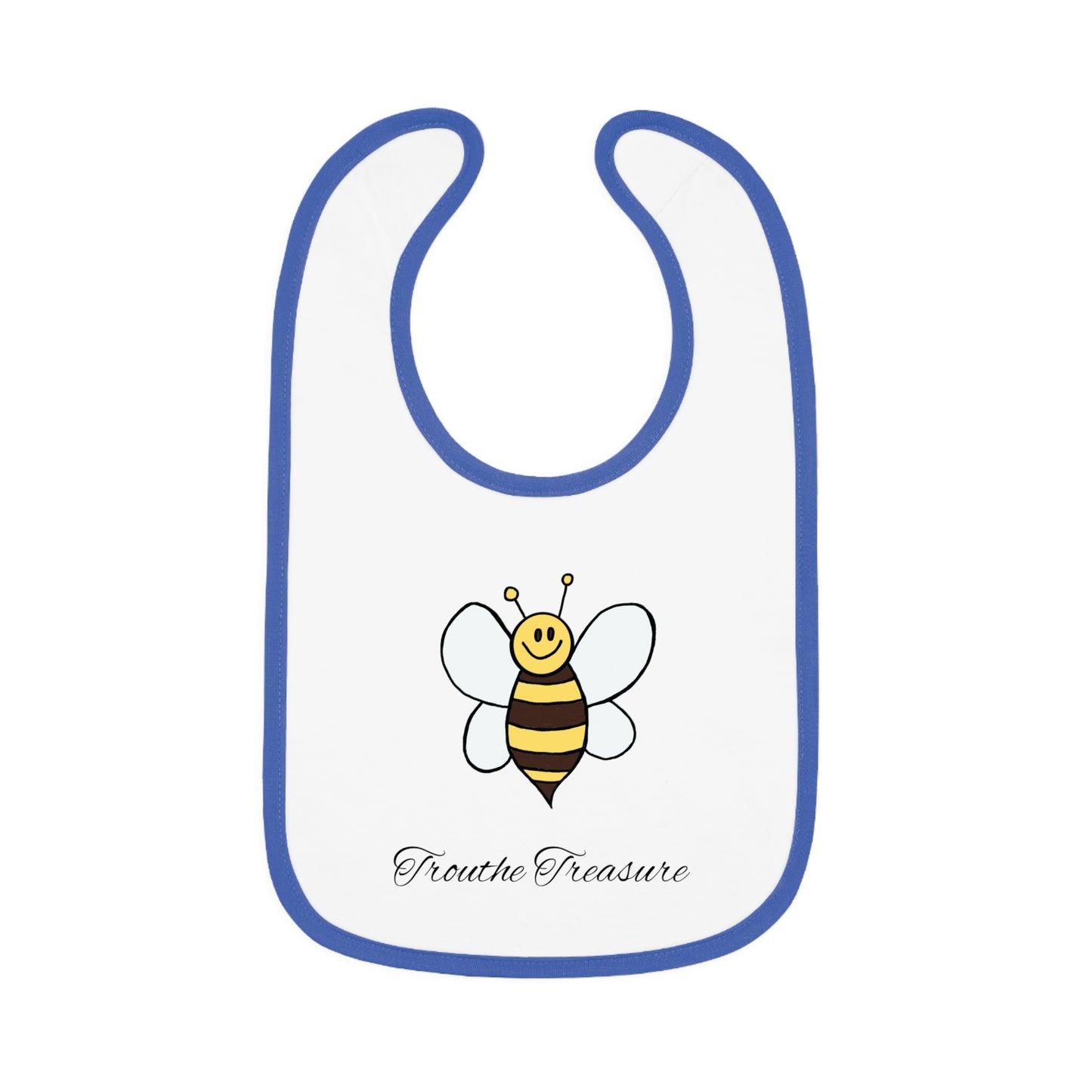 Bee - Baby Contrast Trim Jersey Bib