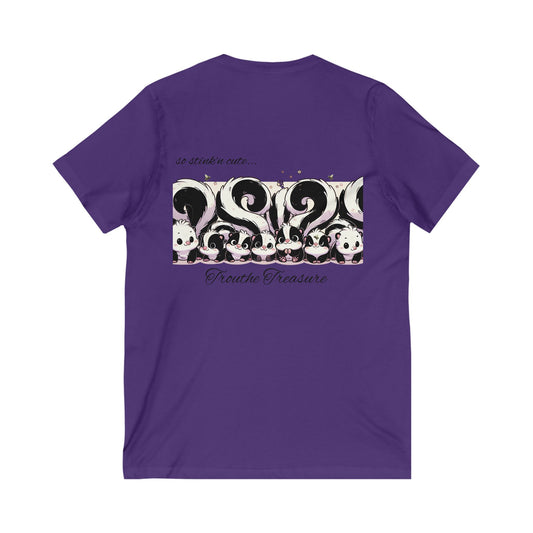 Cute skunk Design Unisex V-Neck Tee - Perfect for Pet Lovers