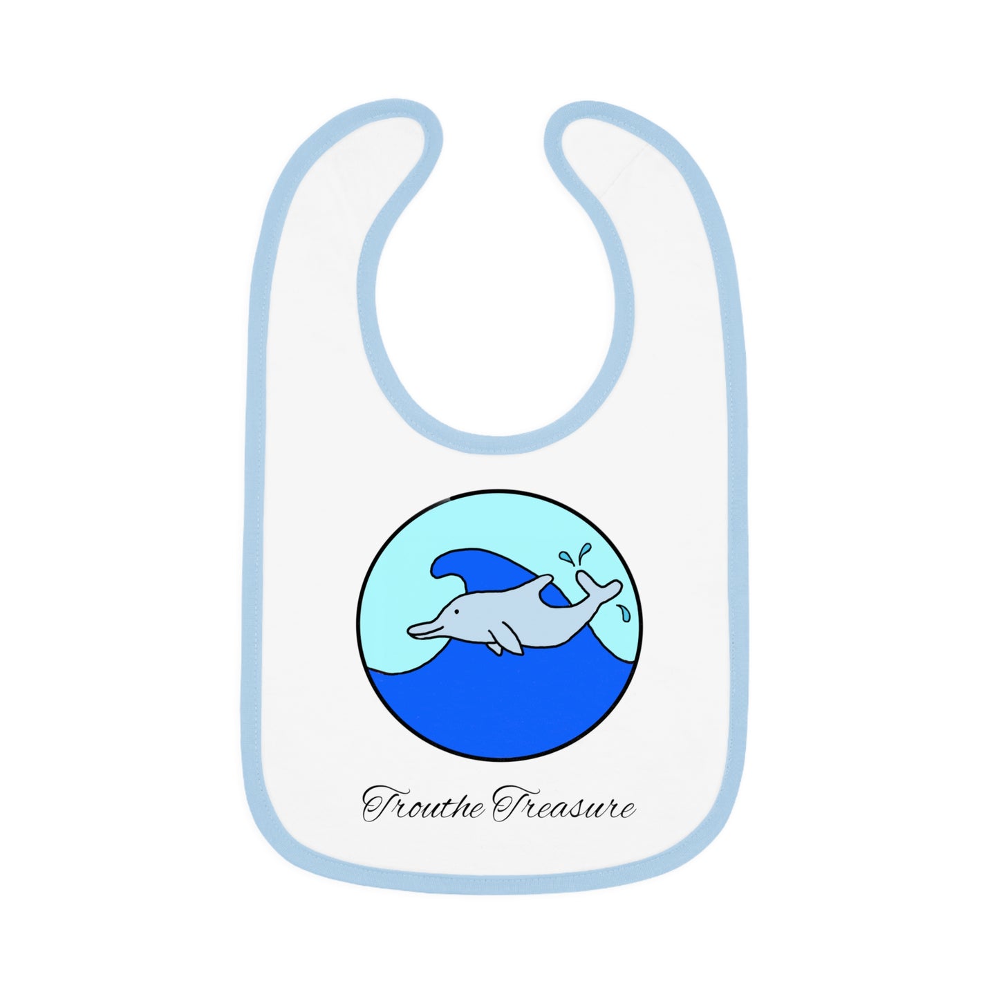 Dolphin - Baby Contrast Trim Jersey Bib