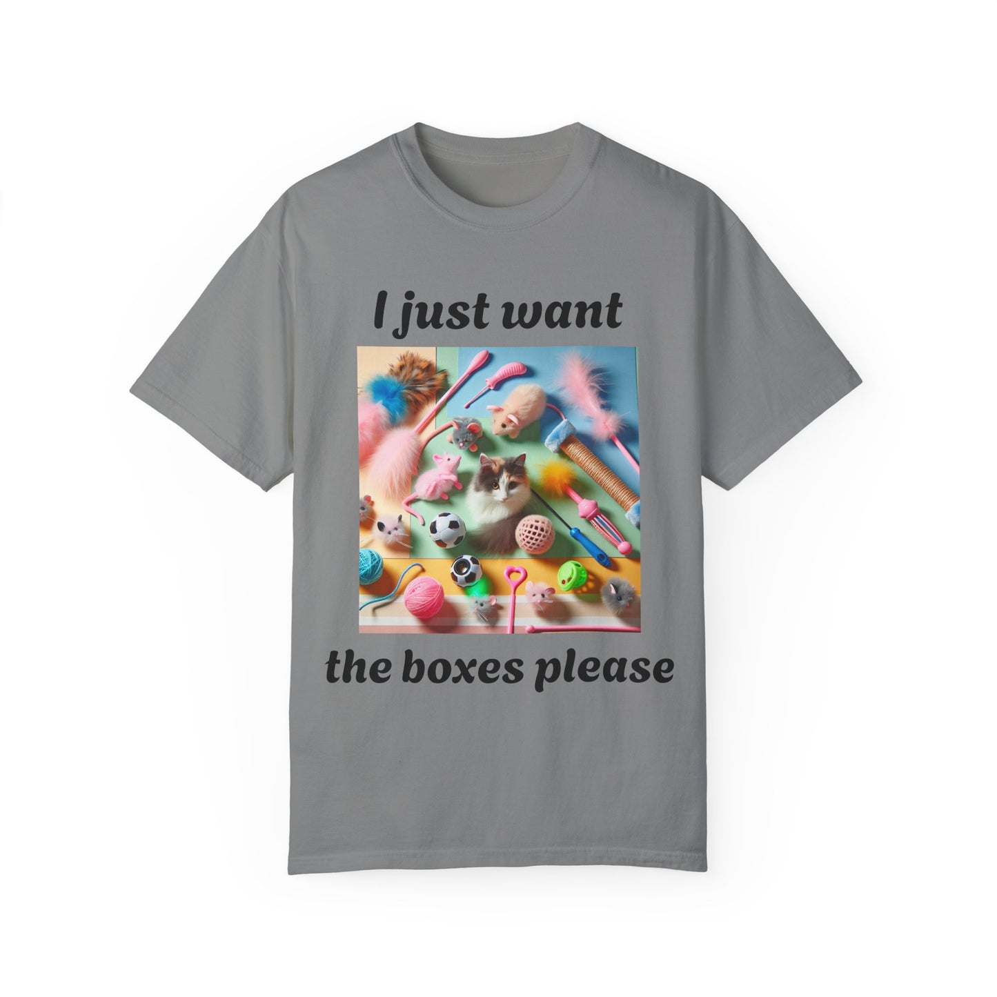 Cat toy box - Unisex Garment-Dyed T-shirt