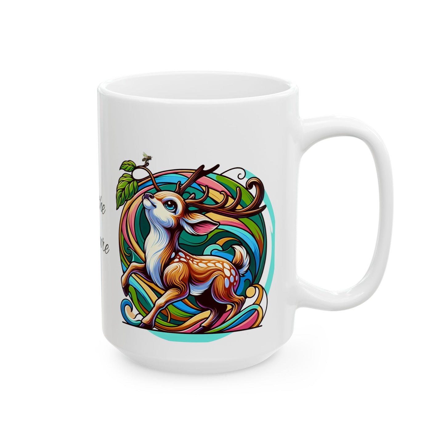 TT Deco Deer - Ceramic Mug, (11oz, 15oz)