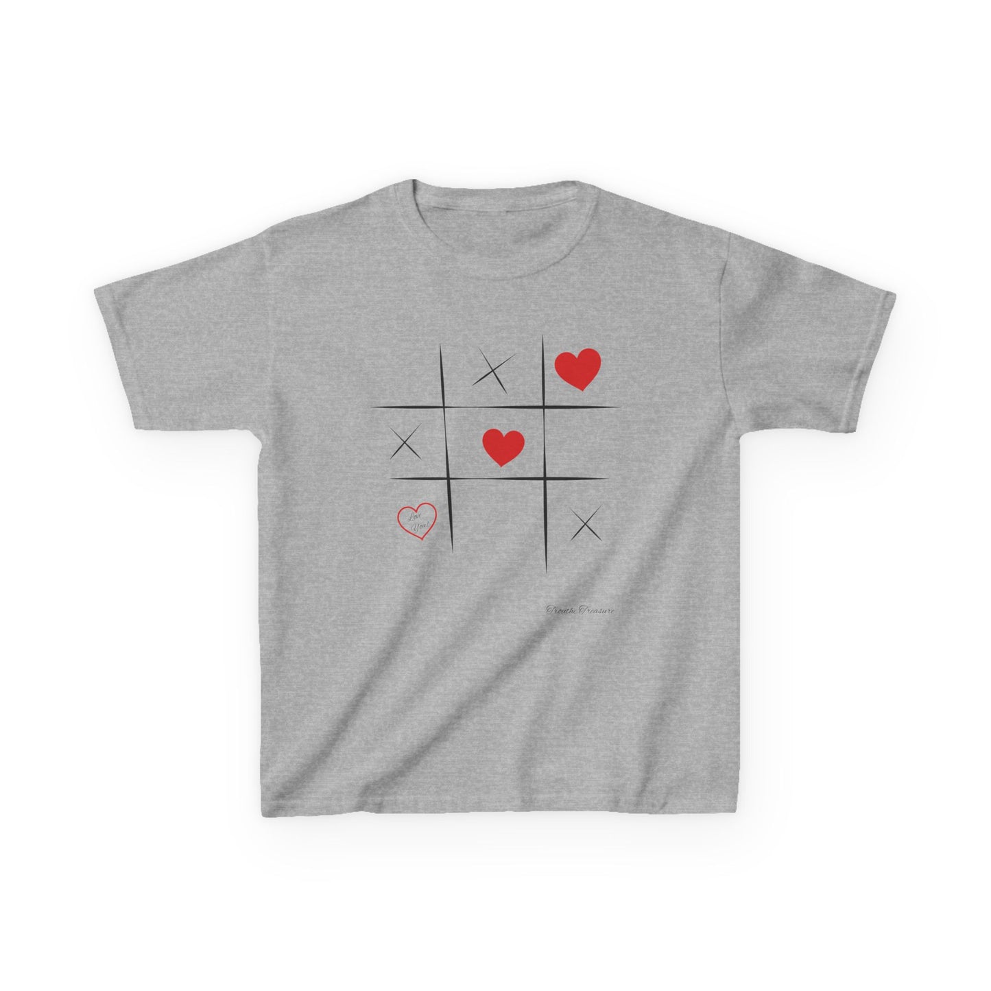 Kids Tic Tac Toe Love T-Shirt | Fun & Playful Heavy Cotton Tee