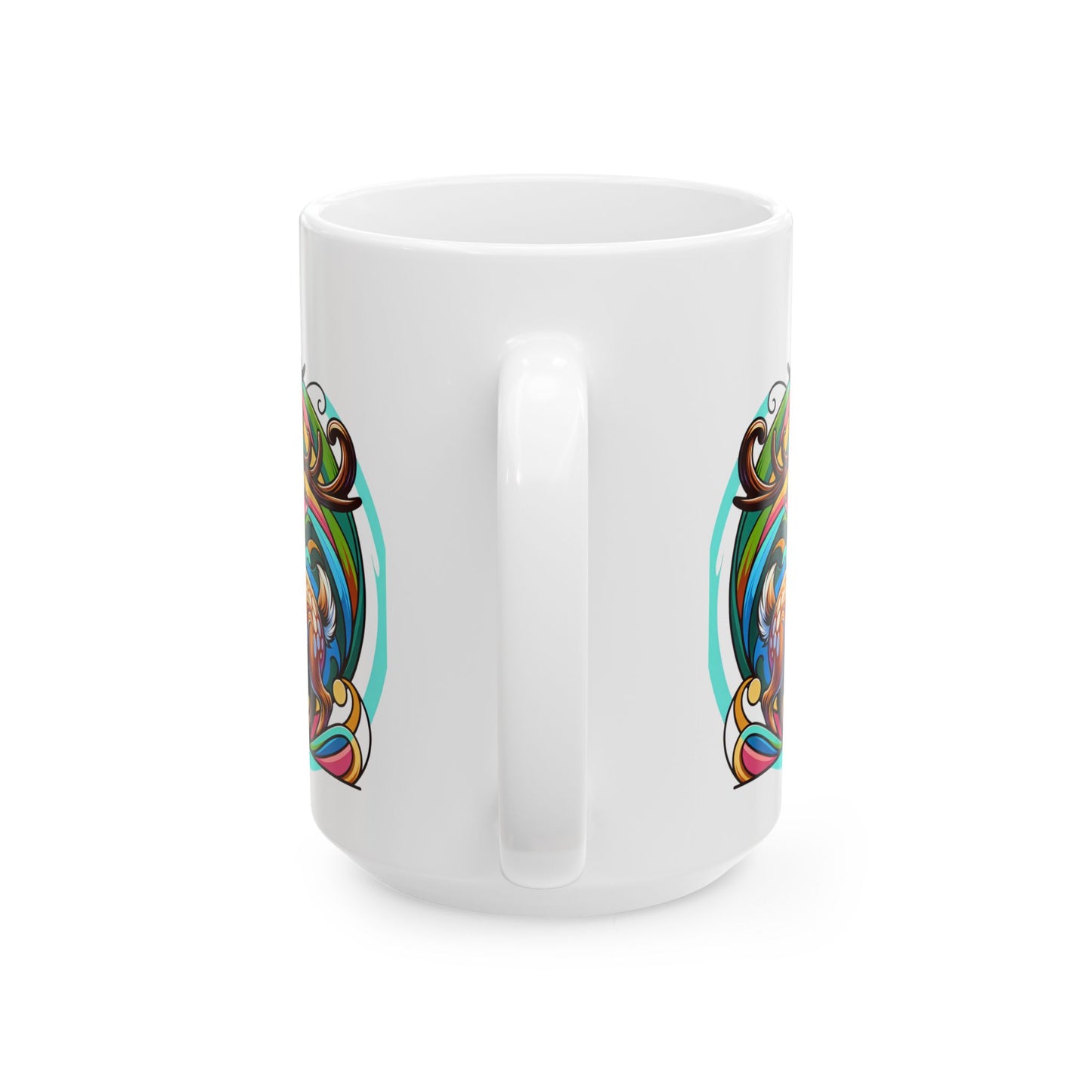 TT Deco Deer - Ceramic Mug, (11oz, 15oz)