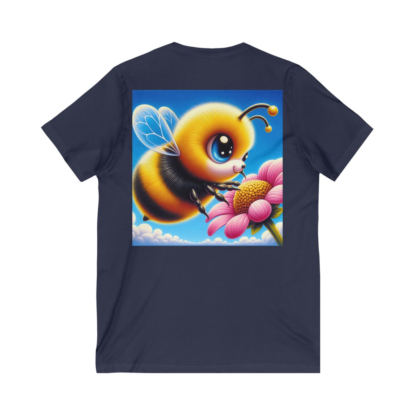 Cute Bee Graphic V-Neck Tee - Perfect for Nature Lovers