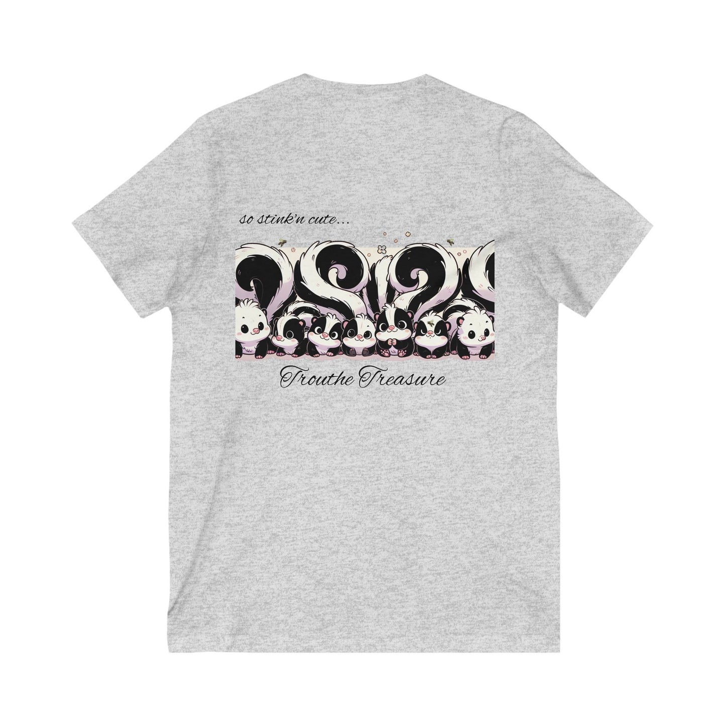 Cute skunk Design Unisex V-Neck Tee - Perfect for Pet Lovers