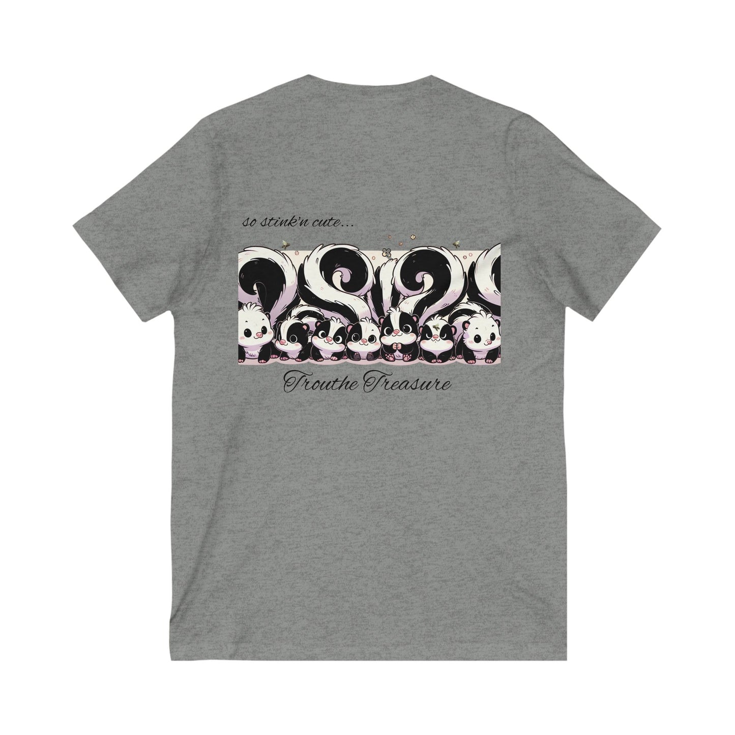 Cute skunk Design Unisex V-Neck Tee - Perfect for Pet Lovers