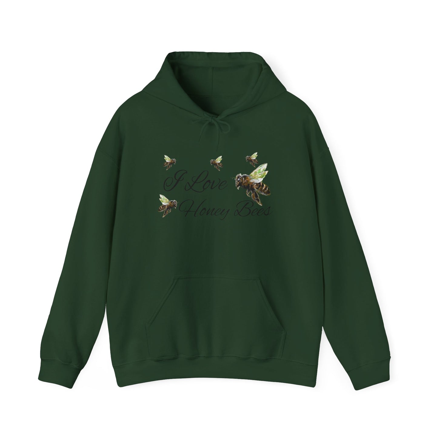 I Love Honey Bees - Unisex Heavy Blend™ Hooded Sweatshirt