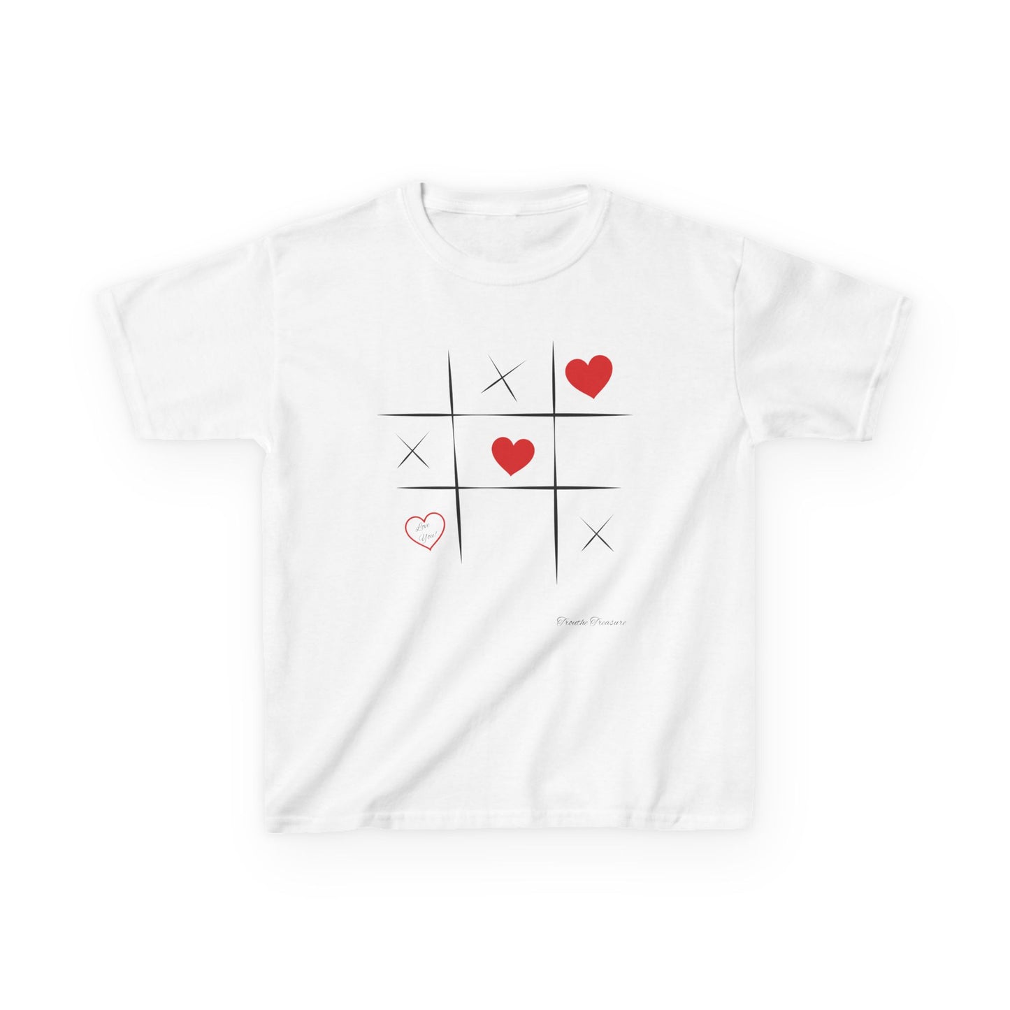 Kids Tic Tac Toe Love T-Shirt | Fun & Playful Heavy Cotton Tee