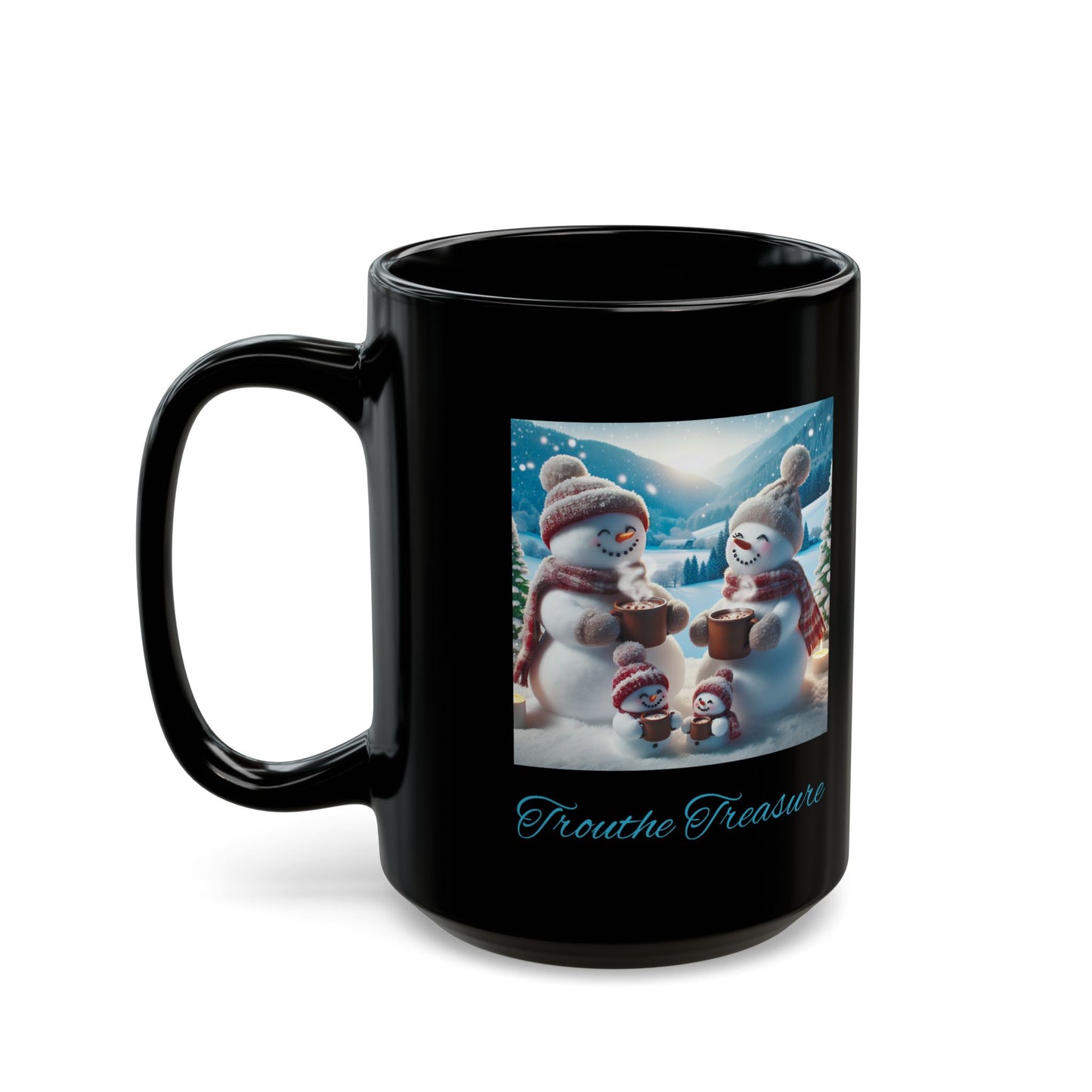 TT Snowman Family - Black Mug (11oz, 15oz)