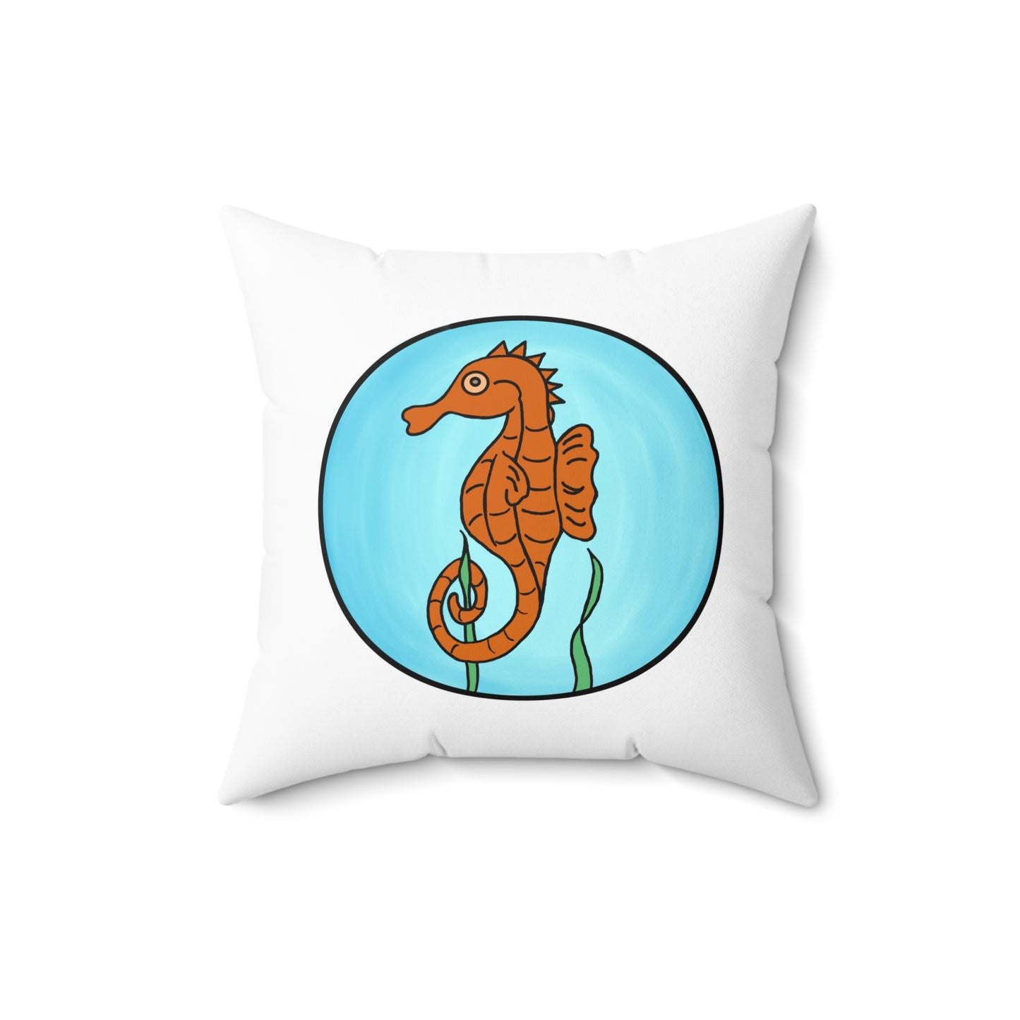 Sea Horse - Spun Polyester Square Pillow