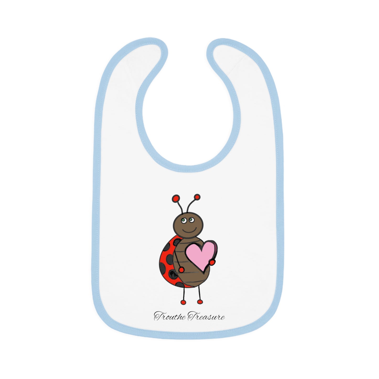Ladybug Love - Baby Contrast Trim Jersey Bib