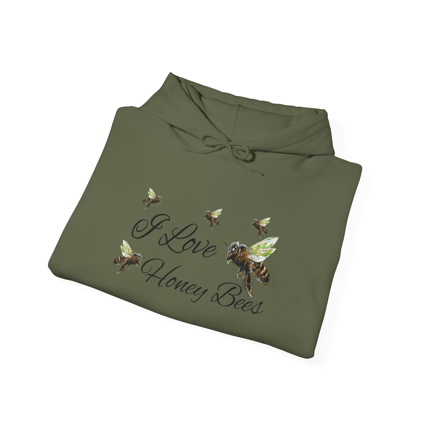 I Love Honey Bees - Unisex Heavy Blend™ Hooded Sweatshirt