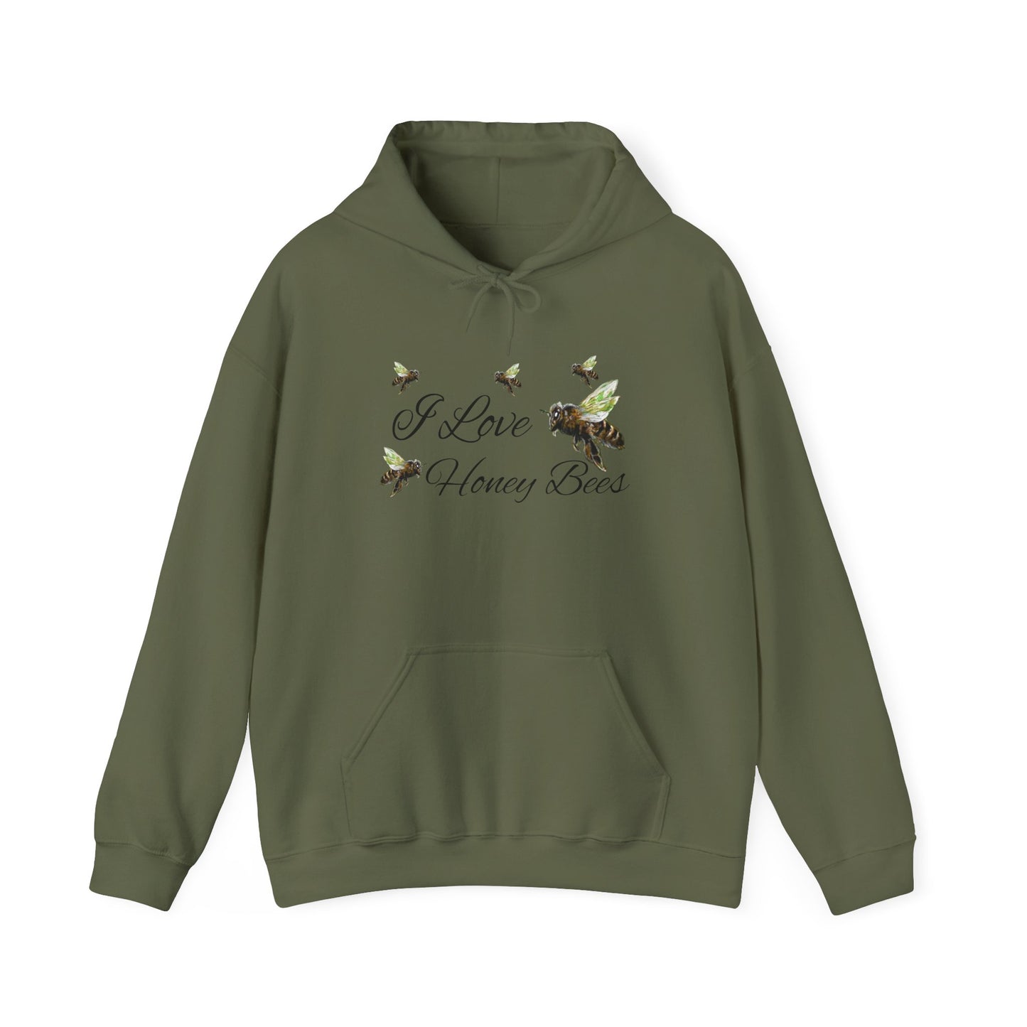 I Love Honey Bees - Unisex Heavy Blend™ Hooded Sweatshirt