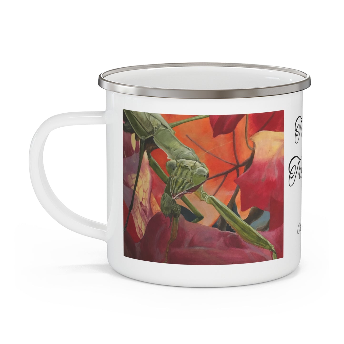 Praying Mantis - Enamel Camping Mug