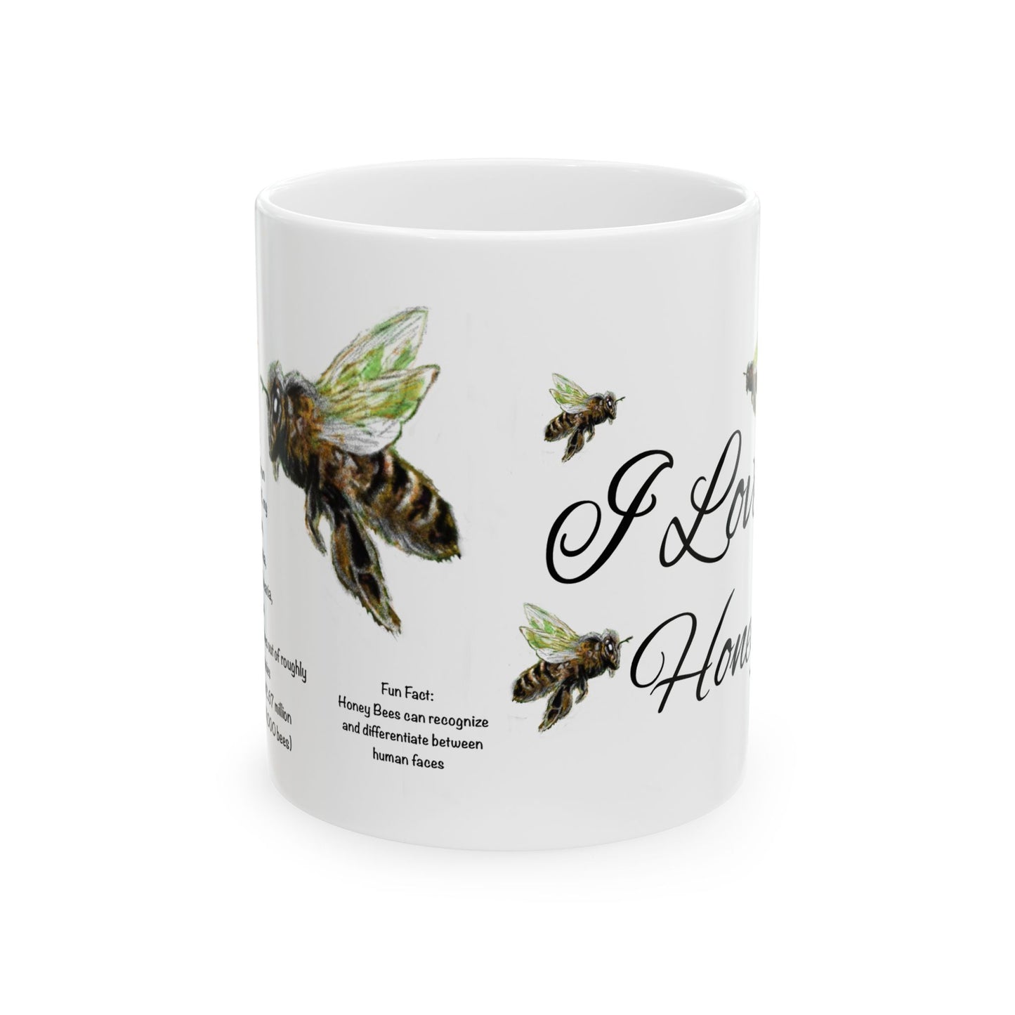 Honey Bee -Ceramic Mug, (11oz, 15oz)