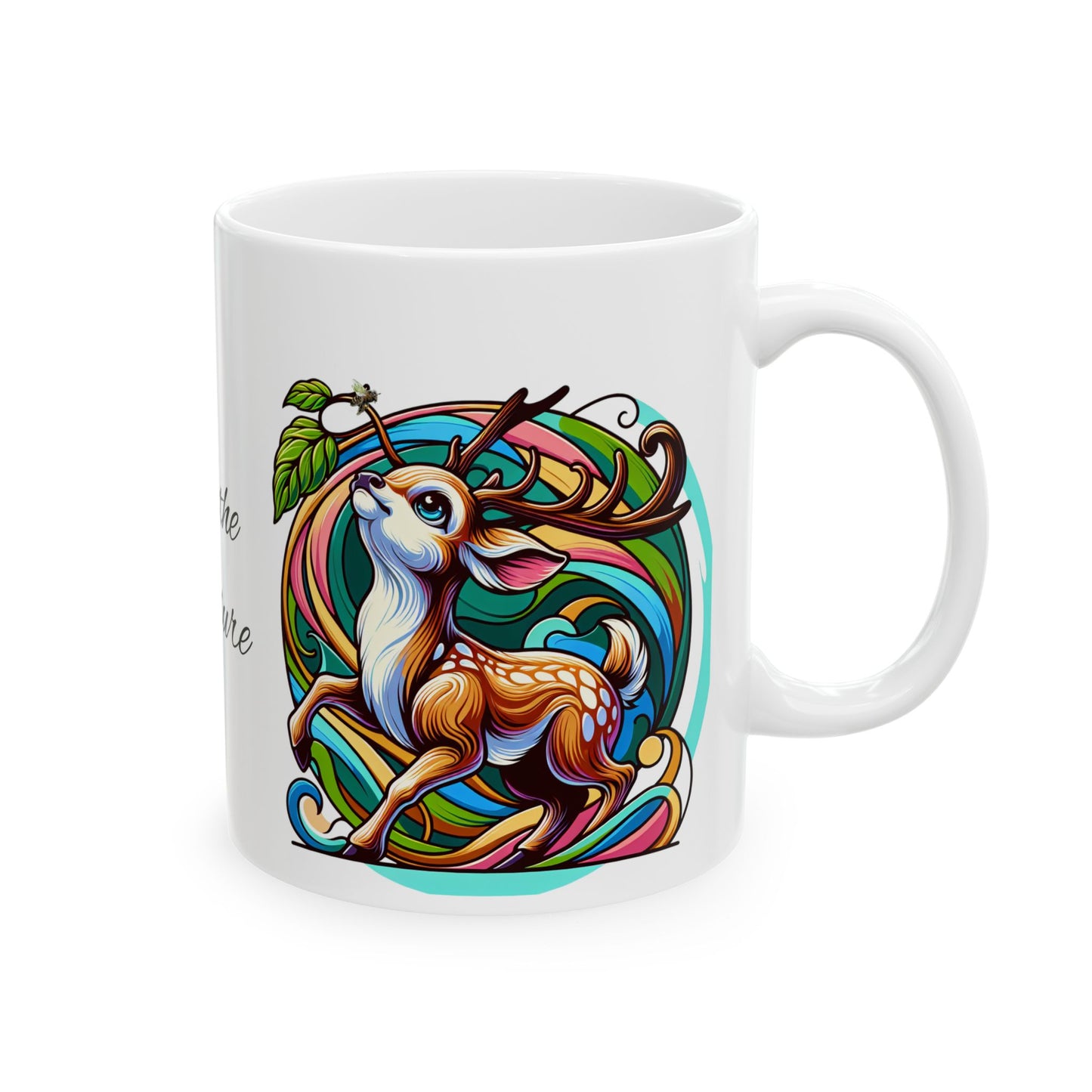 TT Deco Deer - Ceramic Mug, (11oz, 15oz)