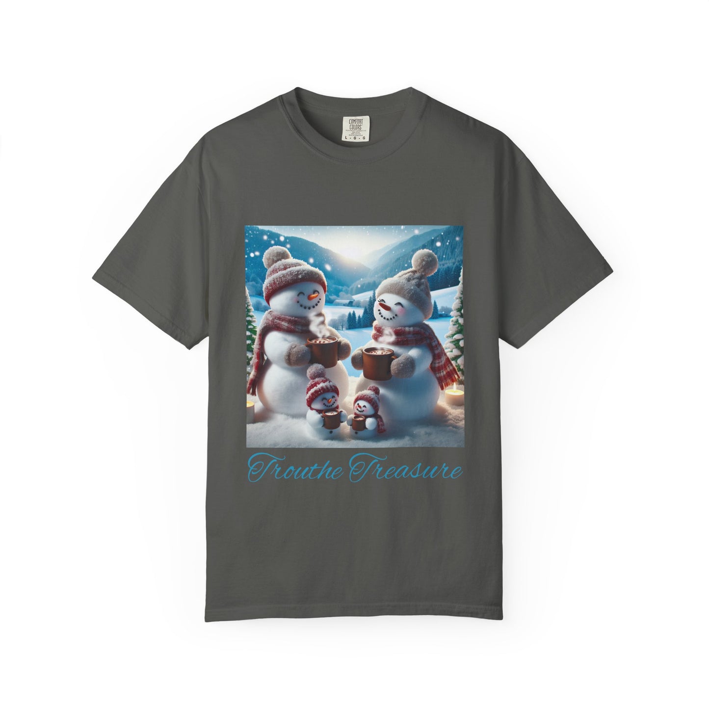 TT Snowman Family - Unisex Garment-Dyed T-shirt