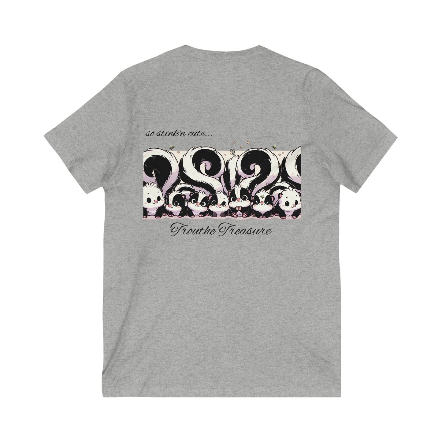 Cute skunk Design Unisex V-Neck Tee - Perfect for Pet Lovers