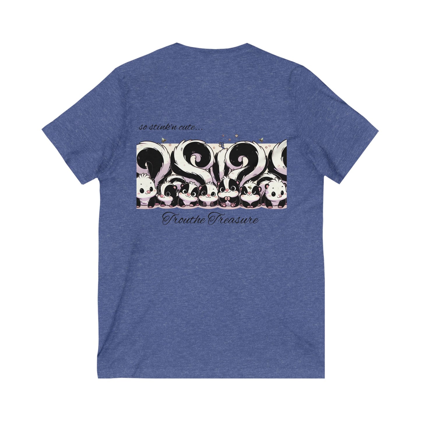 Cute skunk Design Unisex V-Neck Tee - Perfect for Pet Lovers
