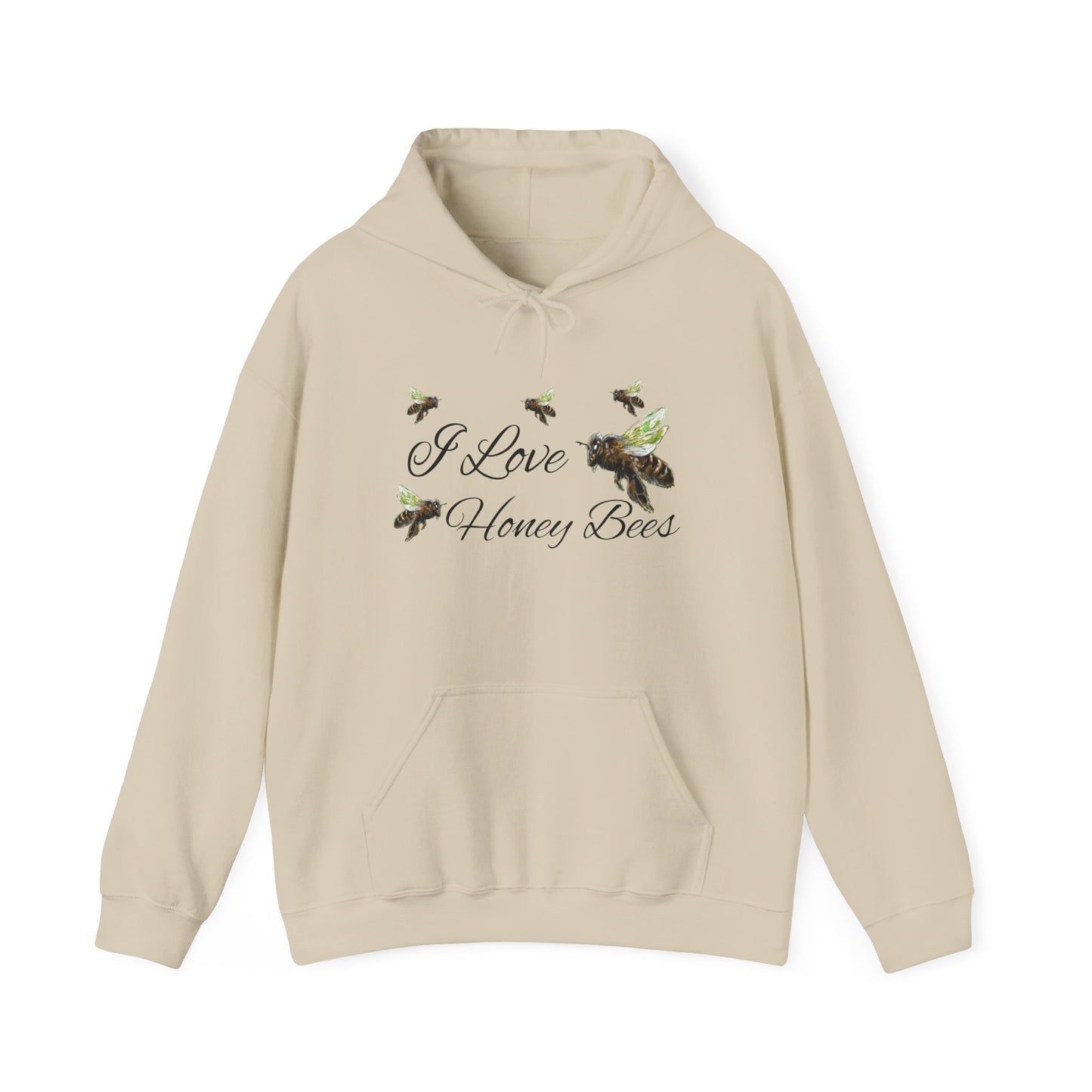 I Love Honey Bees - Unisex Heavy Blend™ Hooded Sweatshirt