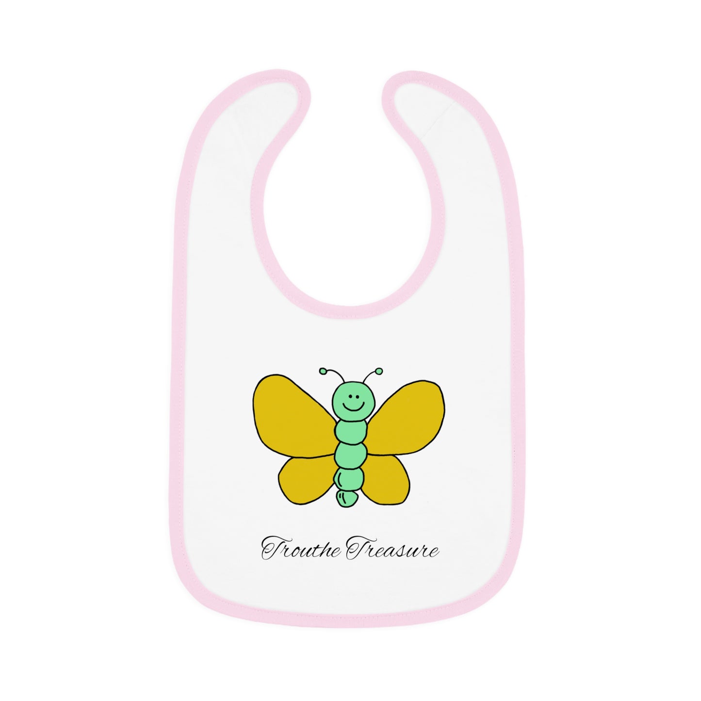 Butterfly - Baby Contrast Trim Jersey Bib