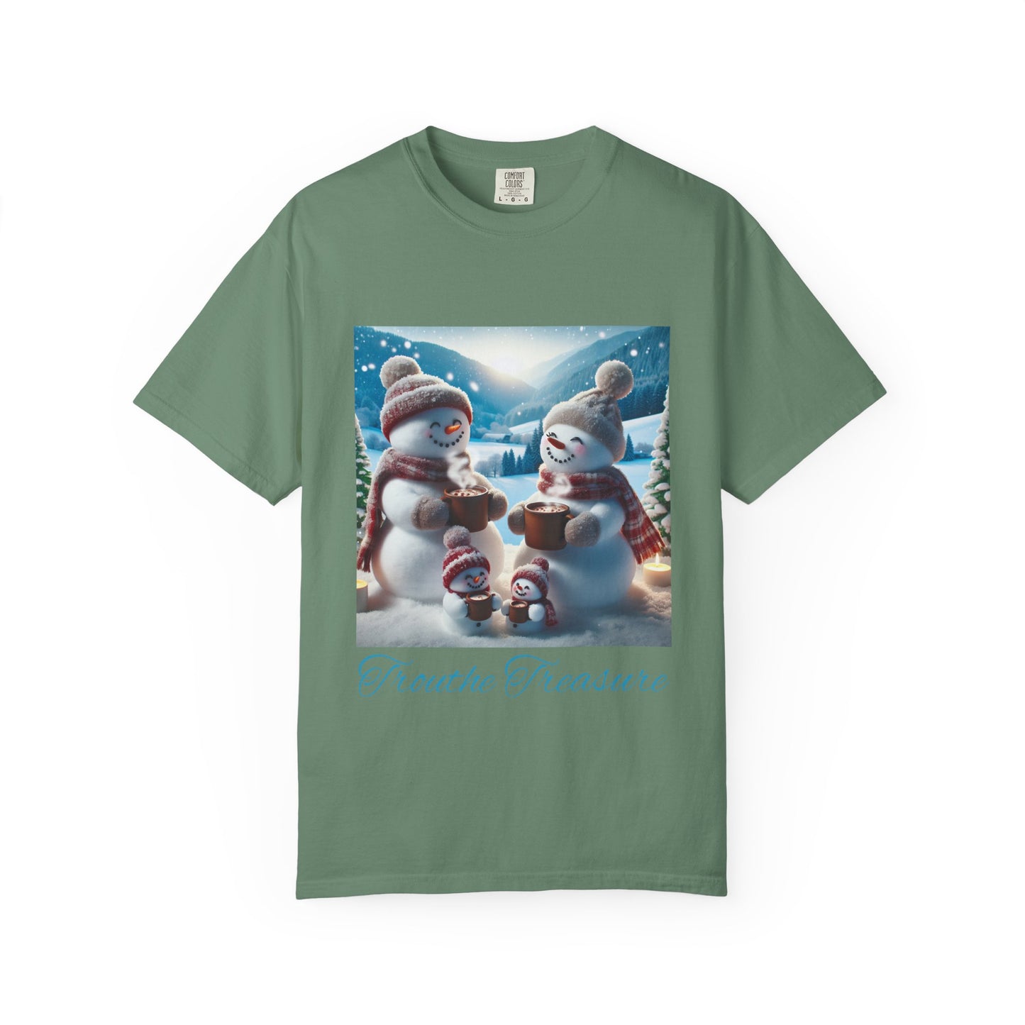 TT Snowman Family - Unisex Garment-Dyed T-shirt
