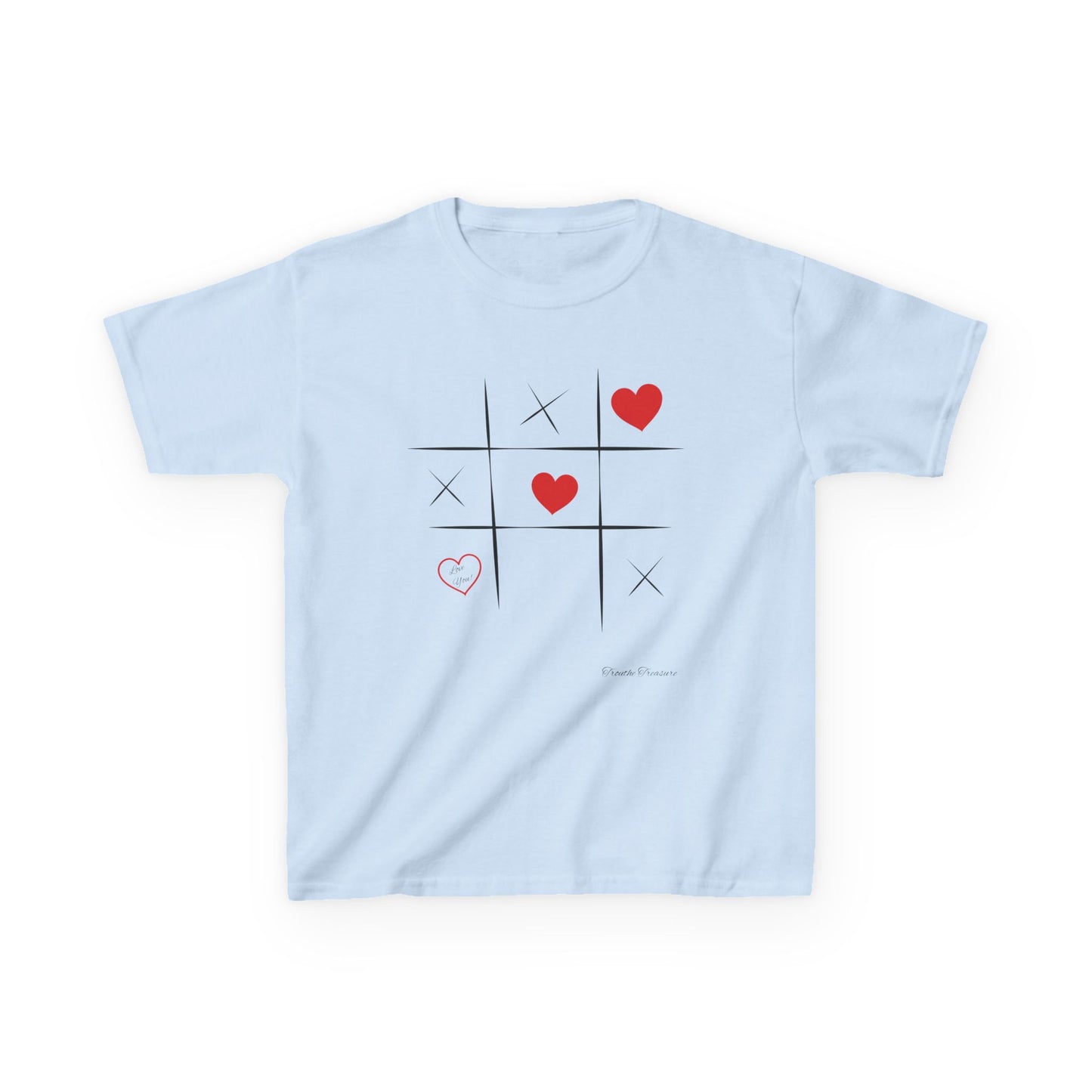 Kids Tic Tac Toe Love T-Shirt | Fun & Playful Heavy Cotton Tee